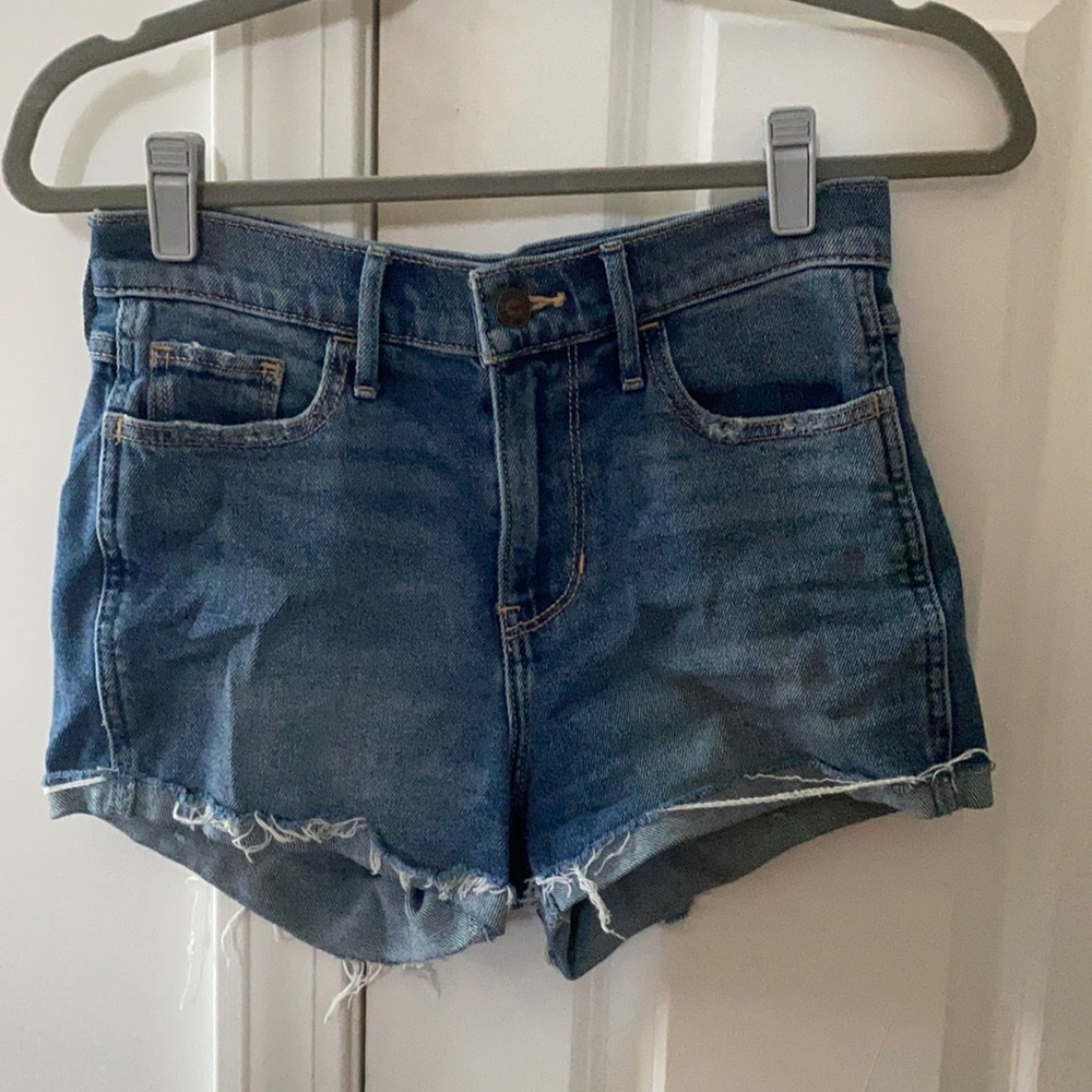 Hollister blue jean shorts size 1